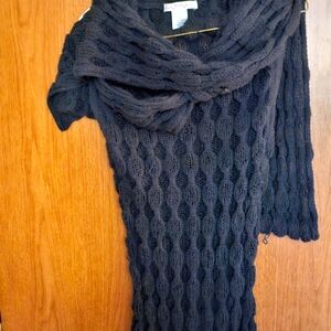 Sleeveless black sweater dress